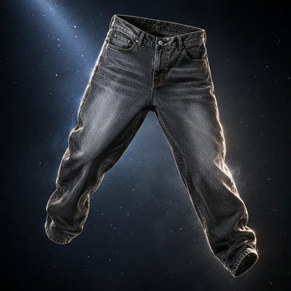 Men's Wide Leg Jeans Casual Winter Style Relaxed Fit Comfortable
