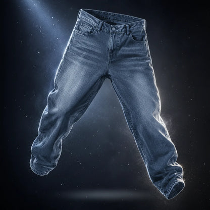Men's Wide Leg Jeans Casual Winter Style Relaxed Fit Comfortable