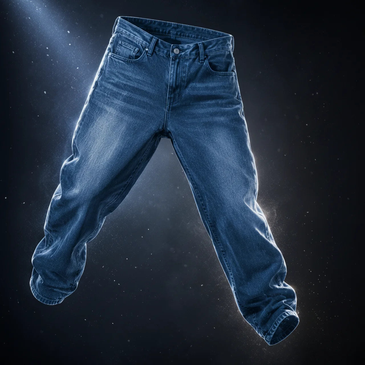 Men's Wide Leg Jeans Casual Winter Style Relaxed Fit Comfortable