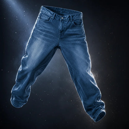 Men's Wide Leg Jeans Casual Winter Style Relaxed Fit Comfortable