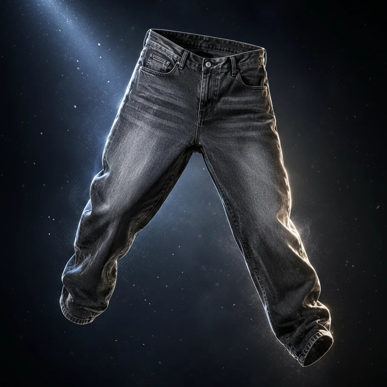 Men's Wide Leg Jeans Casual Winter Style Relaxed Fit Comfortable