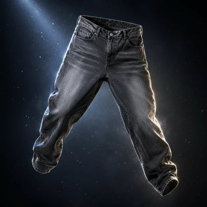 Men's Wide Leg Jeans Casual Winter Style Relaxed Fit Comfortable