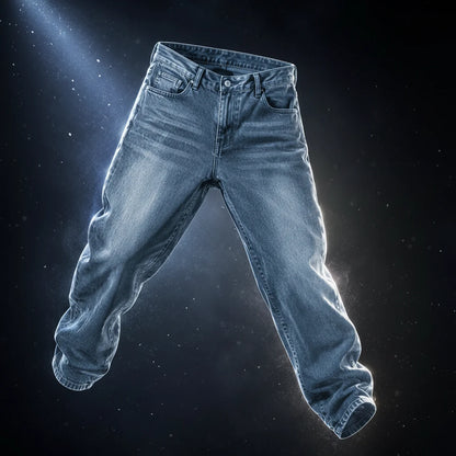 Men's Wide Leg Jeans Casual Winter Style Relaxed Fit Comfortable