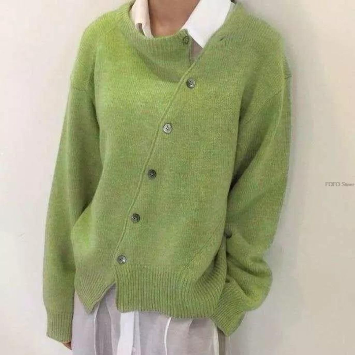 Women's Button-Up Jumper Long Sleeve Knit Relaxed Casual Everyday