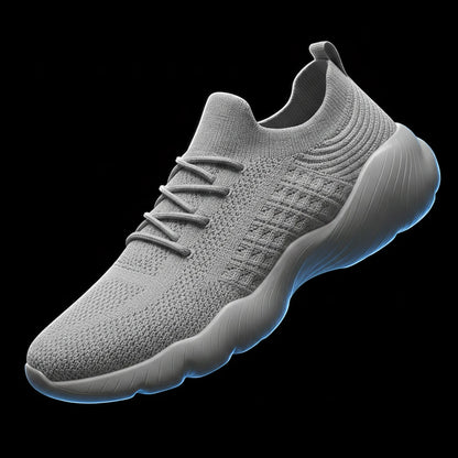 Orthopedic Sneakers Knit Mesh Lace-Up Flexible Cushioned Sole Everyday Comfort