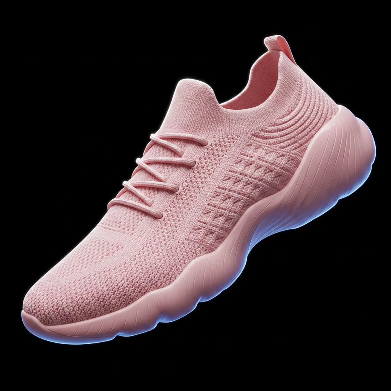 Orthopedic Sneakers Knit Mesh Lace-Up Flexible Cushioned Sole Everyday Comfort