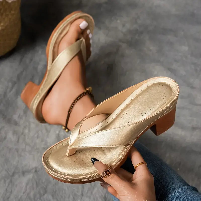 Women's Comfortable Heel Sandals Elegant Block Heel Everyday Footwear