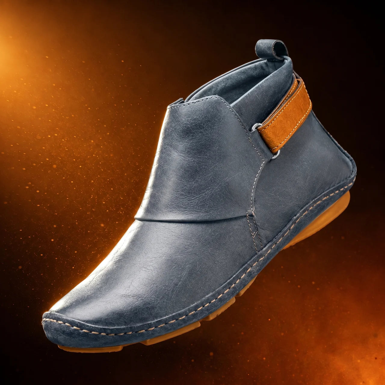 Women's Leather Ankle Boots Elegant Chic Low Heel Everyday Smart Casual