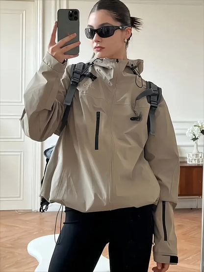 Women's Winter Windbreaker Jacket Hooded Loose Fit Casual Everyday