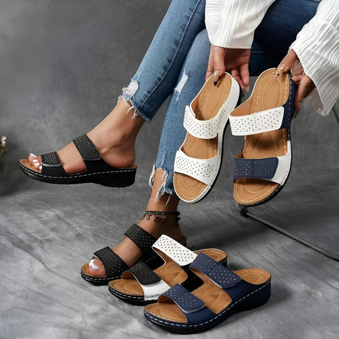 Women's Orthopedic Sandals Velcro Strap Adjustable Comfort Casual