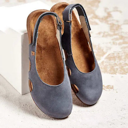 Slingback Shoes Women Suede Comfort Blue Grey Elegant Everyday Wear