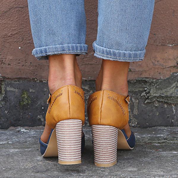 Women's Mary Jane Block Heel Shoes Elegant Spring Casual Comfort
