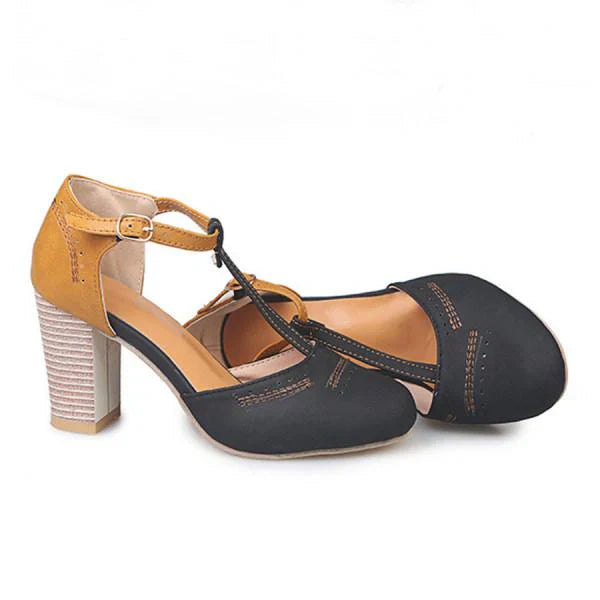 Women's Mary Jane Block Heel Shoes Elegant Spring Casual Comfort