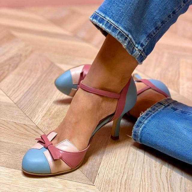 Women's Pink High Heel Sandals Elegant Dressy Ankle Strap Heels