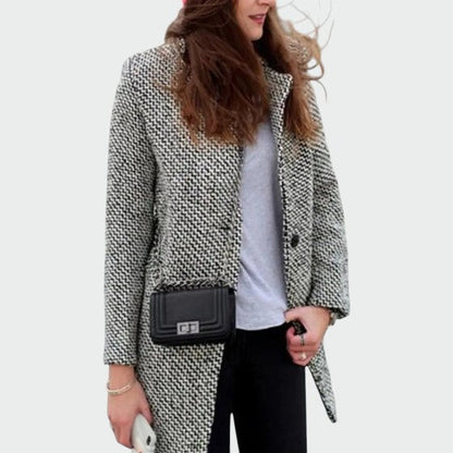 Long Coat Women Elegant Tailored Outerwear Classic Formal Casual Warm Winter