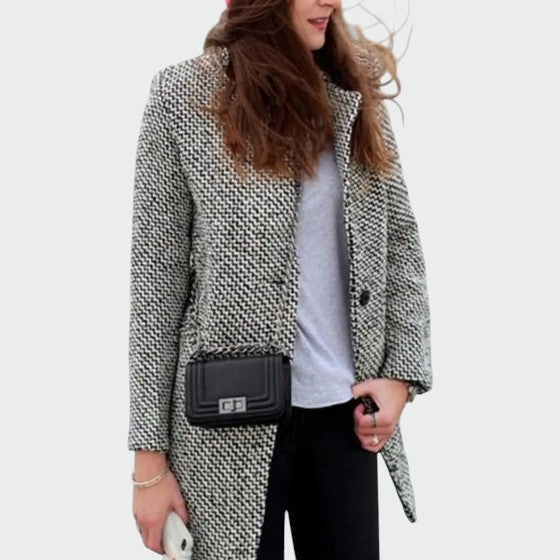 Long Coat Women Elegant Tailored Outerwear Classic Formal Casual Warm Winter