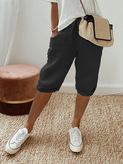 Variant image for Lena Women's Linen Shorts – Relaxed Fit, Breathable Cotton Blend-1