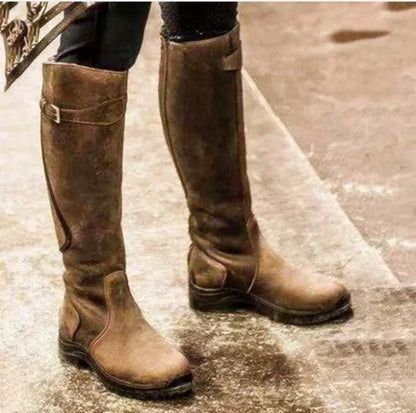 Knee High Riding Boots Classic Equestrian Style Grip Sole Women