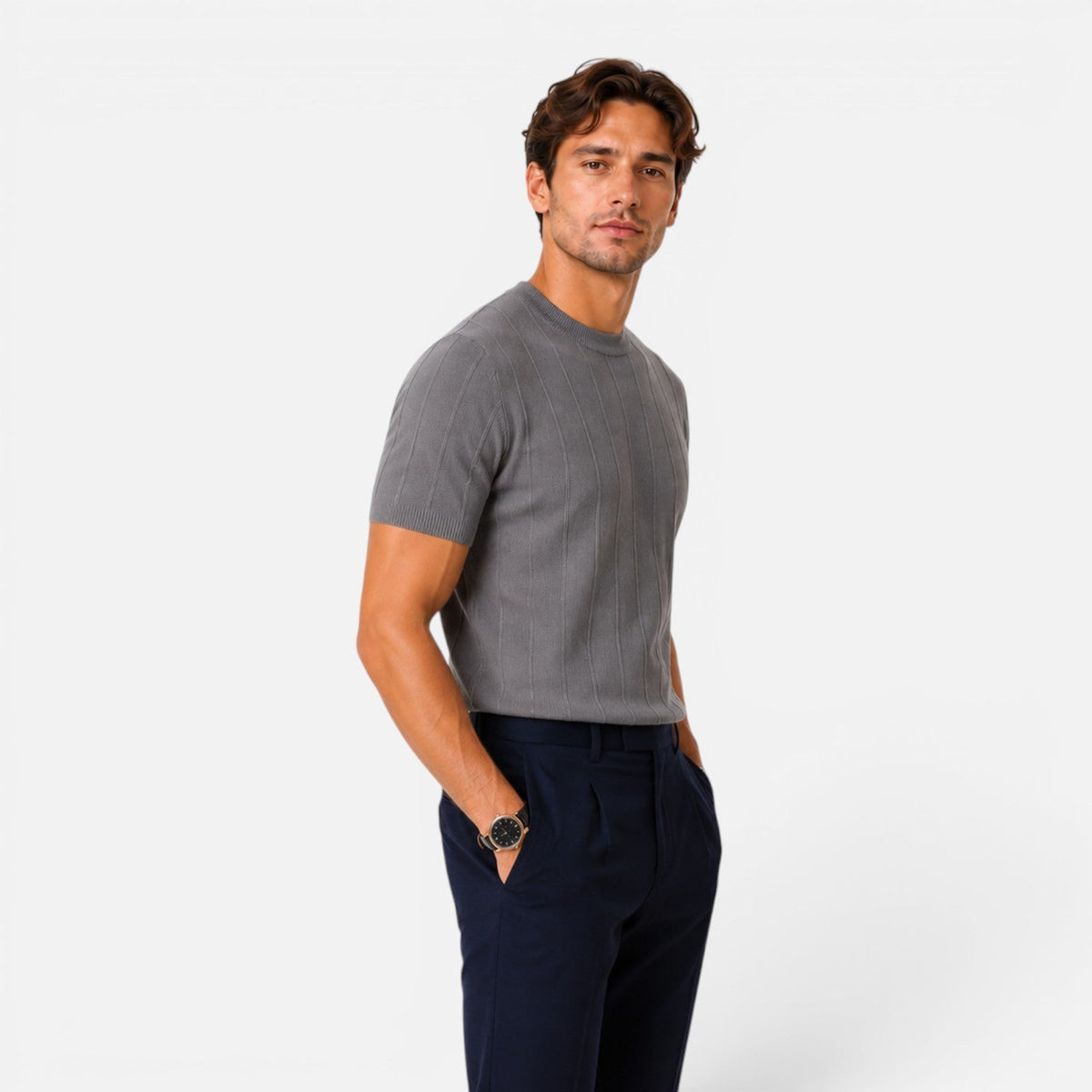 Men's knitted T-shirt