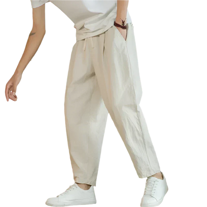 Men's pants with a drawstring waist