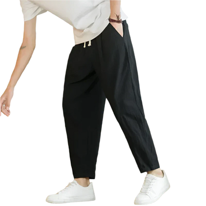 Men's pants with a drawstring waist