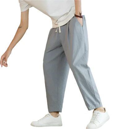 Men's pants with a drawstring waist