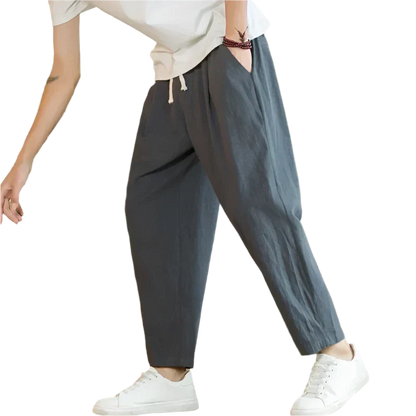 Men's pants with a drawstring waist