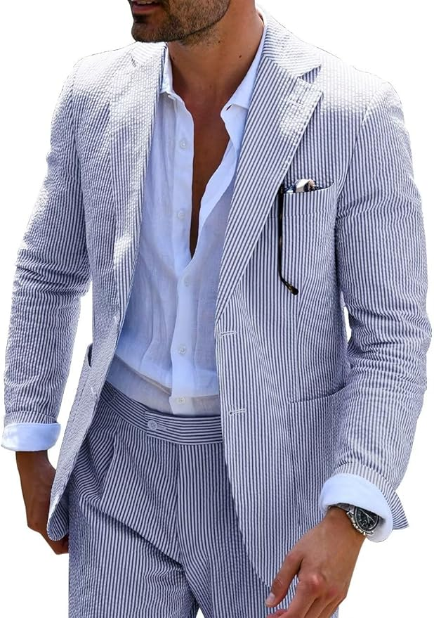 Men's suit with a matching jacket and trousers
