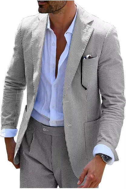 Men's suit with a matching jacket and trousers