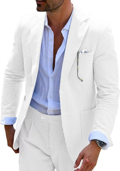 Men's suit with a matching jacket and trousers
