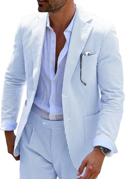 Men's suit with a matching jacket and trousers