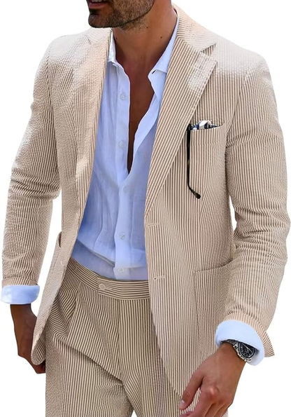 Men's suit with a matching jacket and trousers