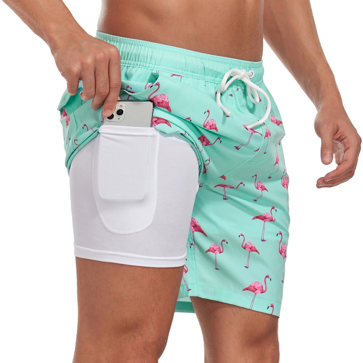 Men's Swim Shorts in Like Flamingo