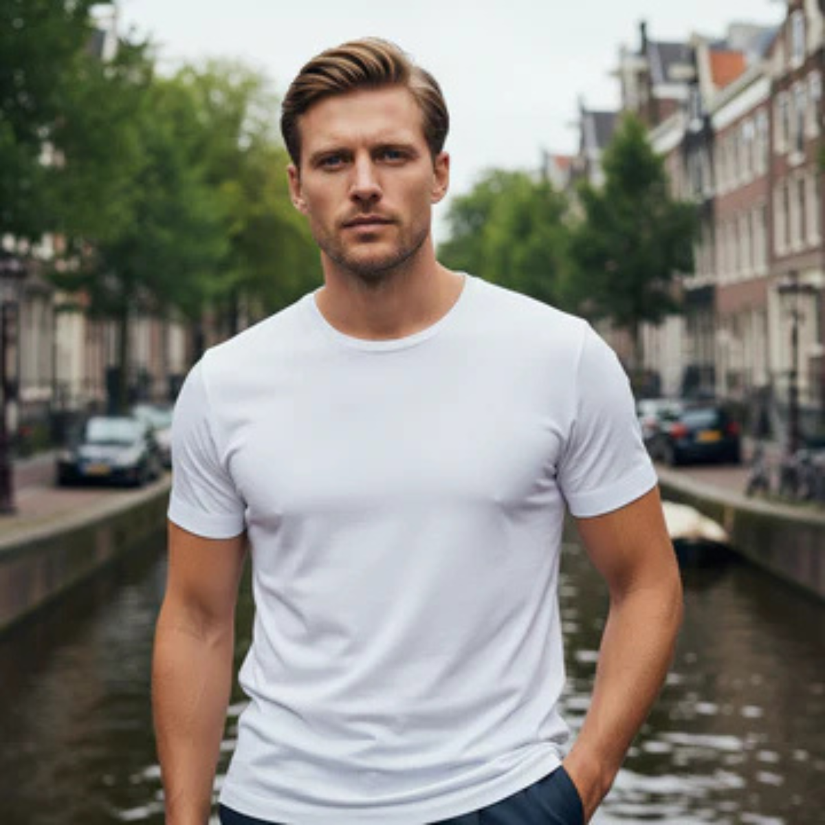Men's crew-neck T-shirt