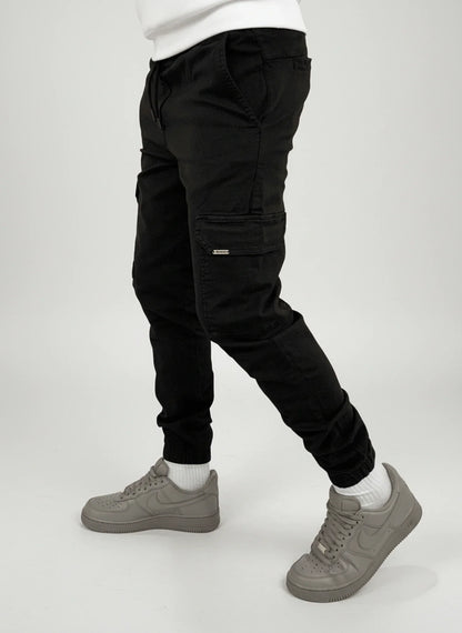 Men's tapered trousers with a drawstring waist