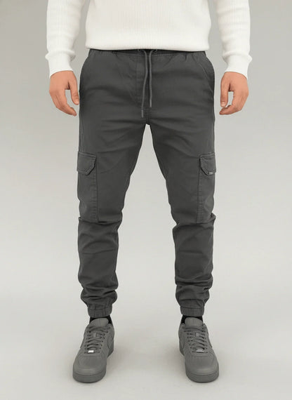 Men's tapered trousers with a drawstring waist