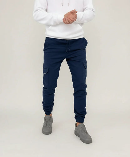 Men's tapered trousers with a drawstring waist