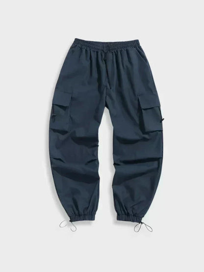 Men's wide-leg trousers with a drawstring waist