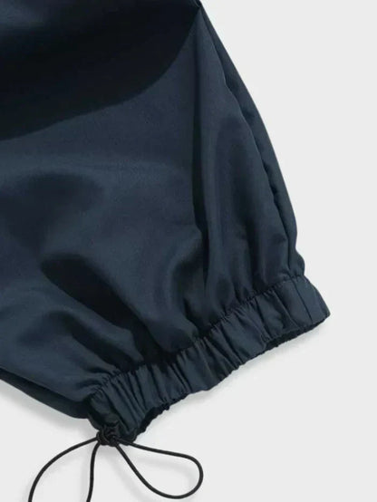 Men's wide-leg trousers with a drawstring waist