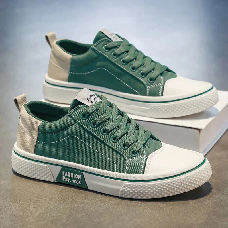 Canvas Sneaker Low-Top Lace-Up Casual Everyday Trainers Lightweight
