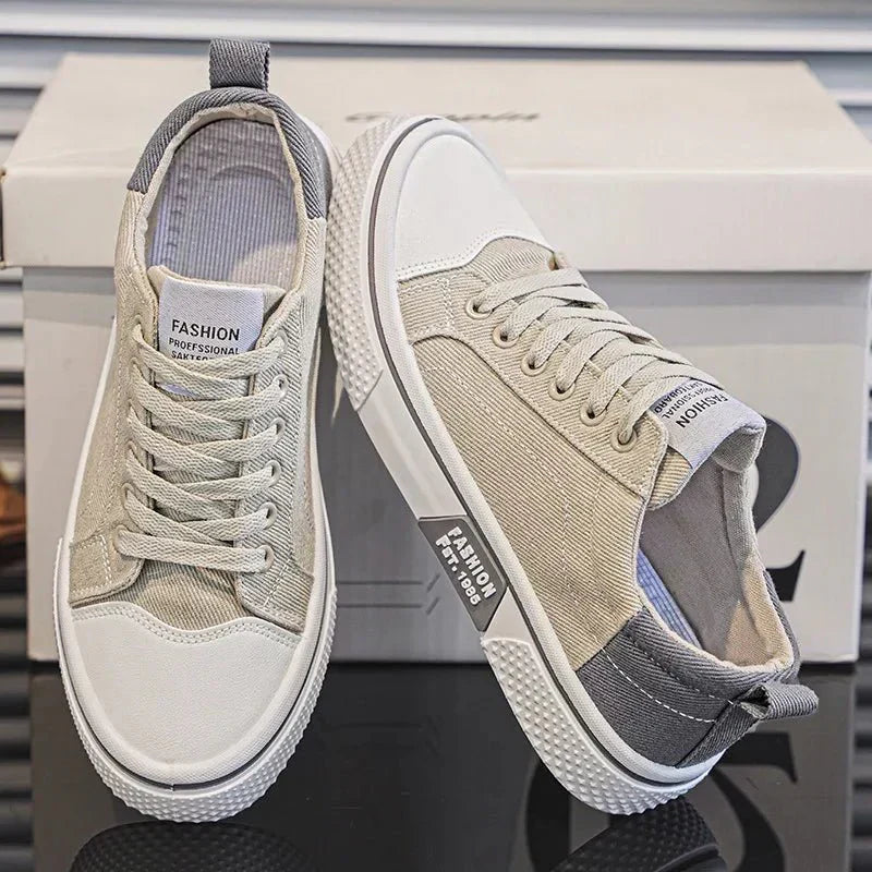 Canvas Sneaker Low-Top Lace-Up Casual Everyday Trainers Lightweight