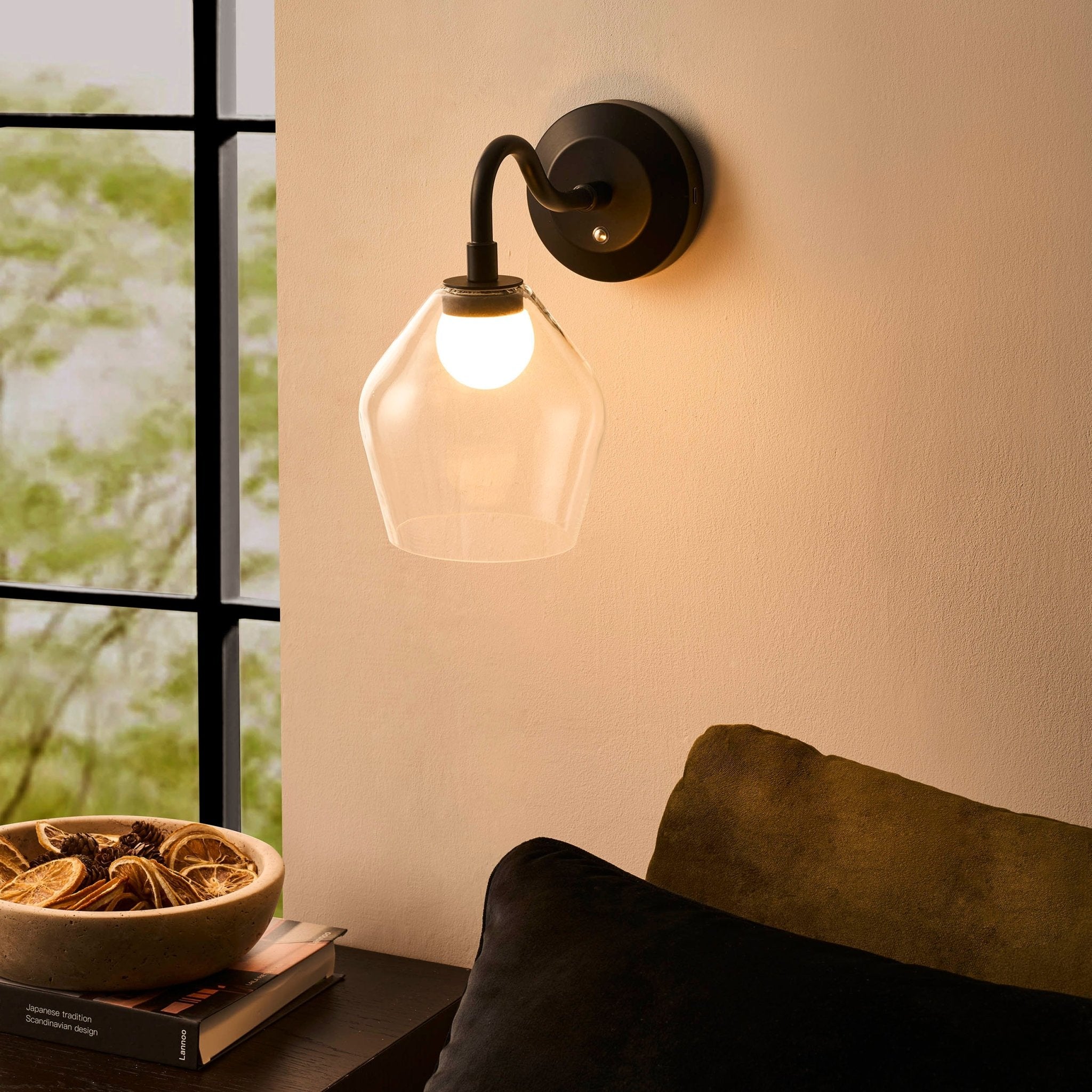 Rechargeable Cordless LED Wall Light Black – Vintage Bedroom Lighting