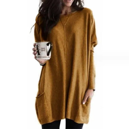 Women's Long Sweater Casual Modern Knit Top Comfortable Everyday