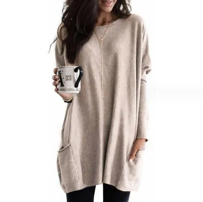 Women's Long Sweater Casual Modern Knit Top Comfortable Everyday