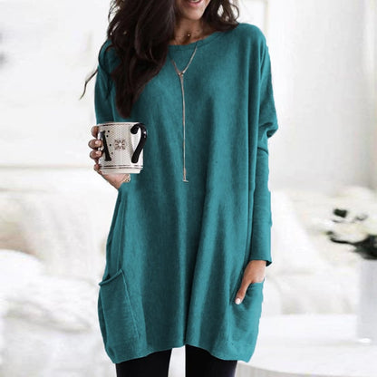 Women's Long Sweater Casual Modern Knit Top Comfortable Everyday