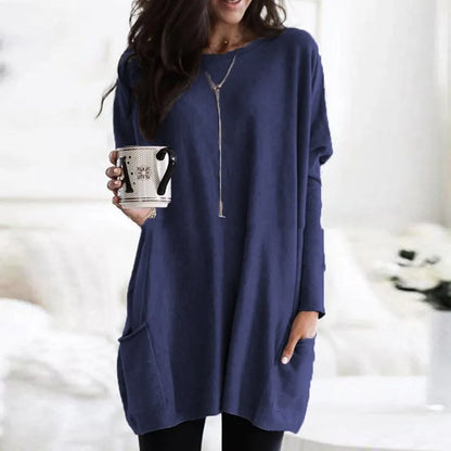 Women's Long Sweater Casual Modern Knit Top Comfortable Everyday