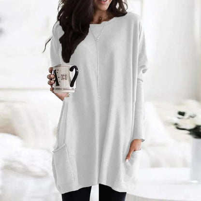 Women's Long Sweater Casual Modern Knit Top Comfortable Everyday