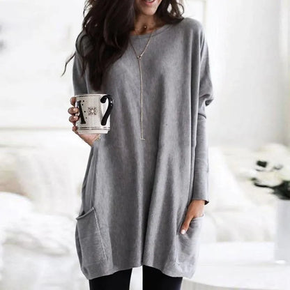 Women's Long Sweater Casual Modern Knit Top Comfortable Everyday