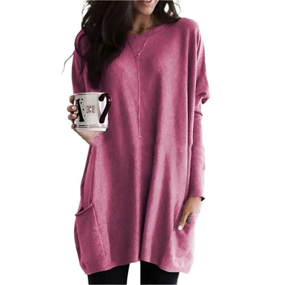Women's Long Sweater Casual Modern Knit Top Comfortable Everyday
