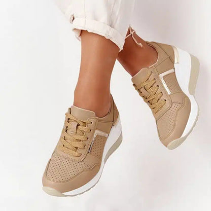 Women's Orthopedic Sneakers White Leather Comfort Support Shoes